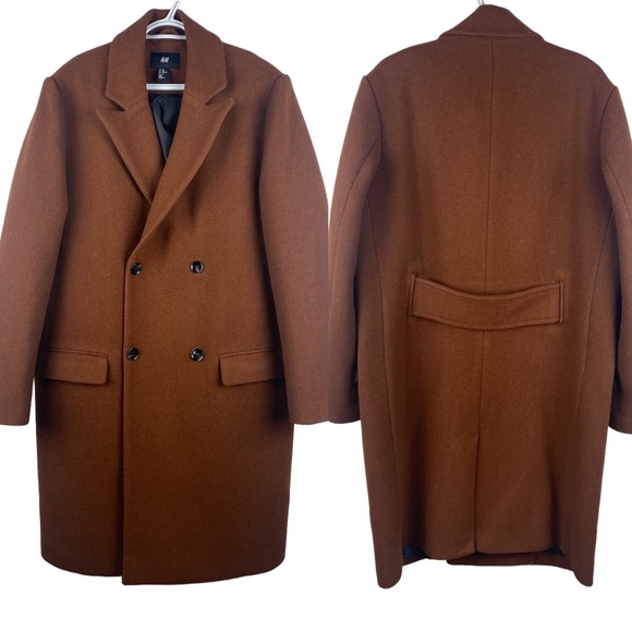 H&M Man Double Breasted Coat 40R - Picture 2 of 7